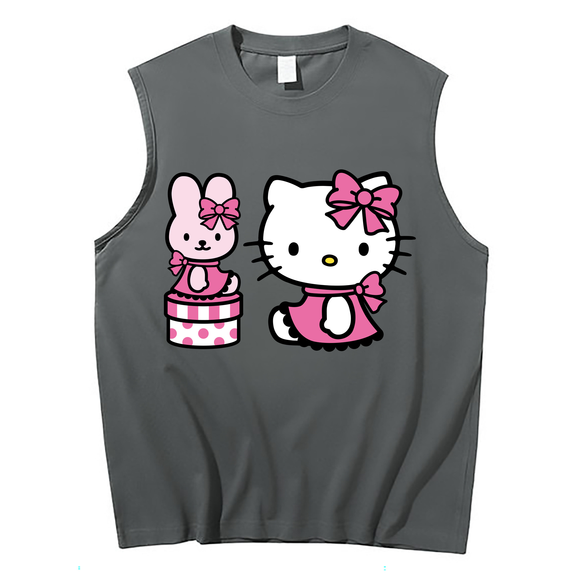 （画像用） Hello Kitty ハローキティ コットン100％タンクトップ（フロントプリント）